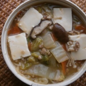 豆腐と白菜と椎茸のあんかけ